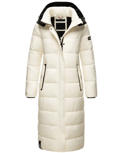ladies long winter jacket quilted