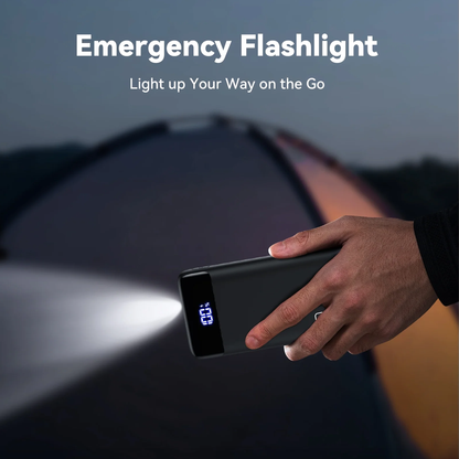 20000mAh Power Bank, 22.5W Fast Charging Portable Charger for iPhone & iPad, LED Display,Black