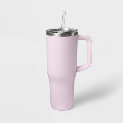 Stainless Steel Tumbler with Straw