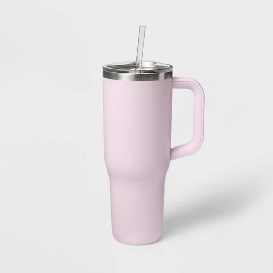 Stainless Steel Tumbler with Straw