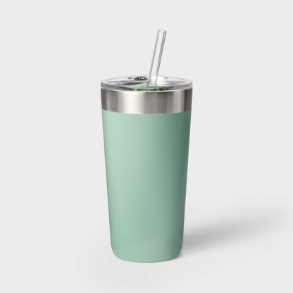 Stainless Steel Tumbler with Straw