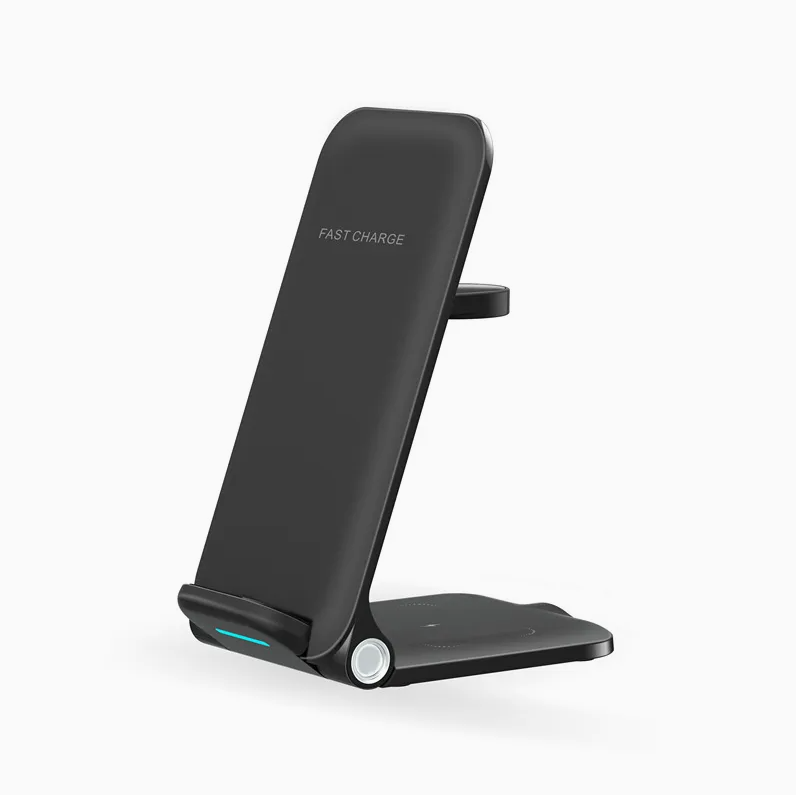 3-in-1 Foldable Wireless Charger Stand for Fast Charging Phone Dock Station