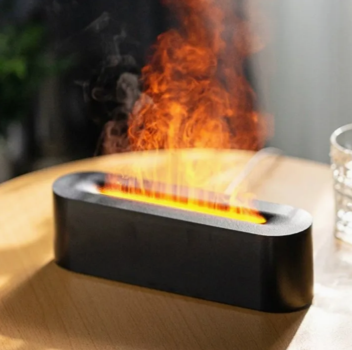 Home Humidifier with Colorful LED Flame