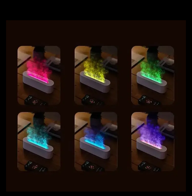 Home Humidifier with Colorful LED Flame