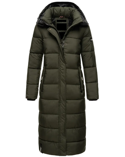 ladies long winter jacket quilted