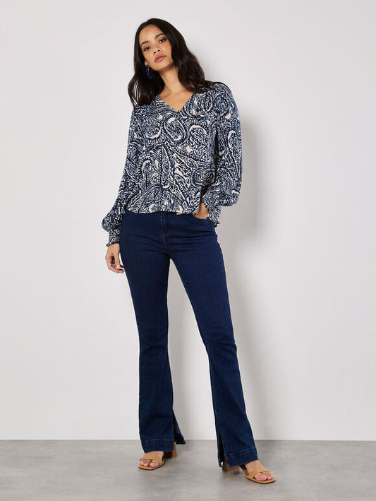 Paisley Print Shimmer Blouse