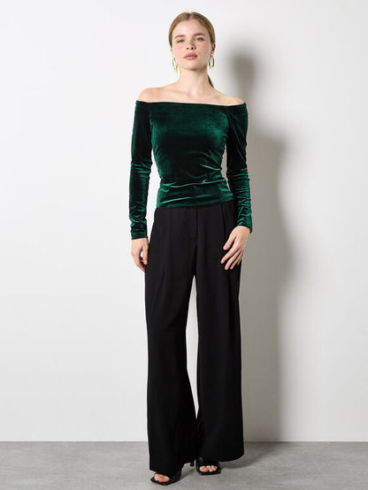 Bardot Velvet Top