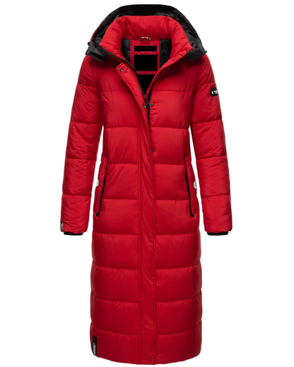 ladies long winter jacket quilted