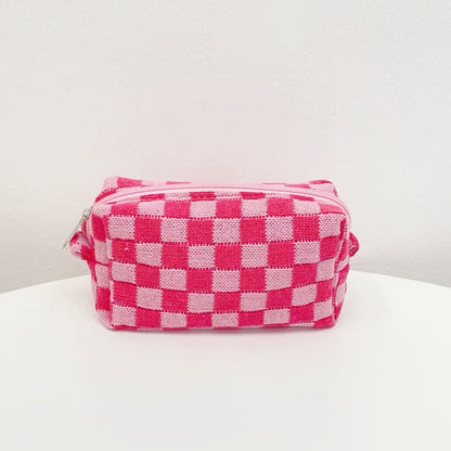 Checkerboard Makeup Bag