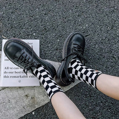 Checkerboard Colored Socks