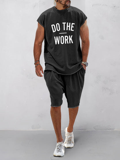 Casual Loose Fit Word Printed Sports Set(Buy 2 Free Shipping)