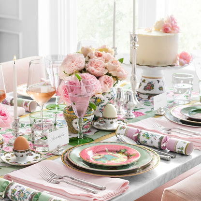 Famille Rose Bunny Appetitzer Plates, Set of 4